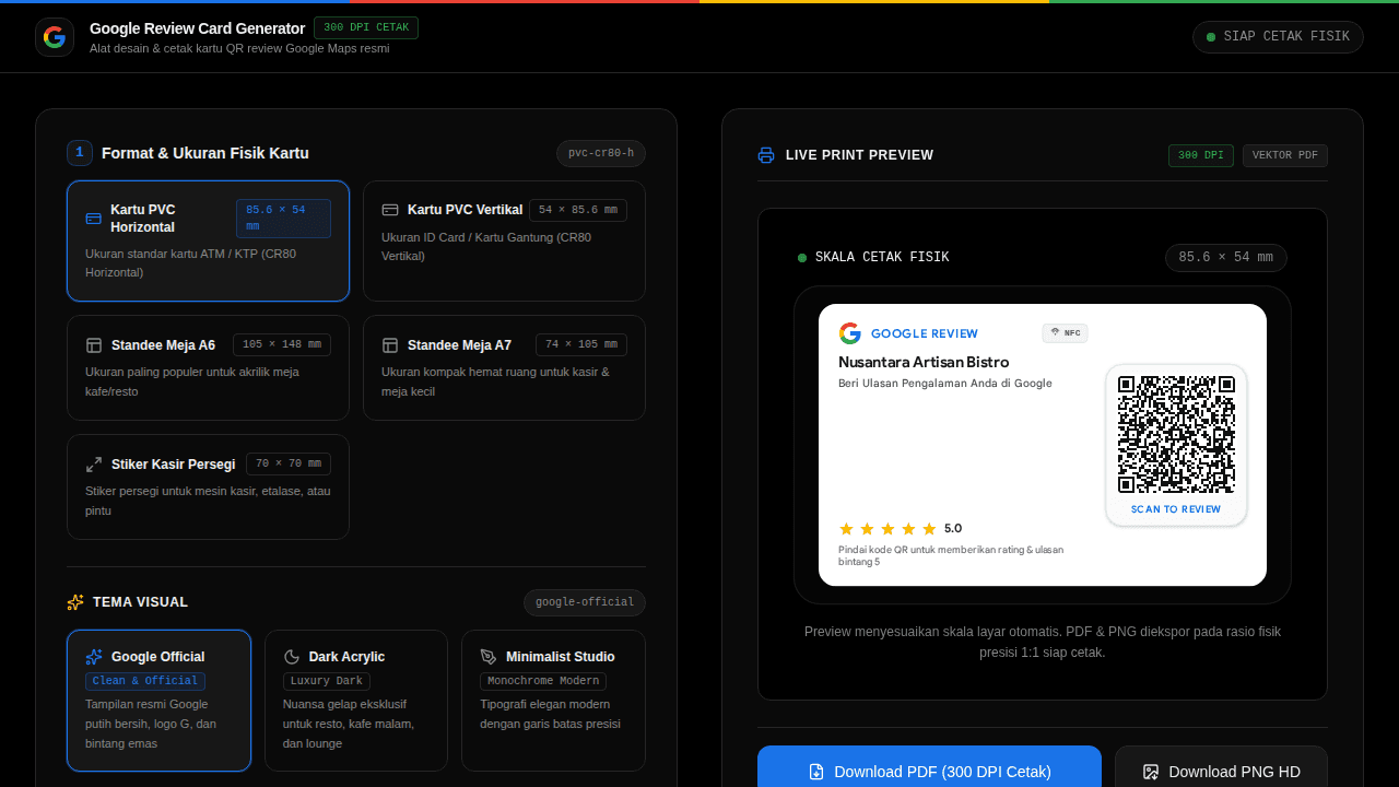 Google Review Card Generator